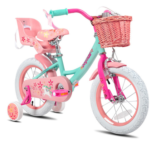 Bicicleta Infantil Joystar Unicorn Para Niñas R14 Multicolor