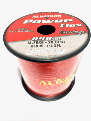 Nylon Power Flex Bobina De 1/4lb 0,40 Mm 650 M 12,70 Kg