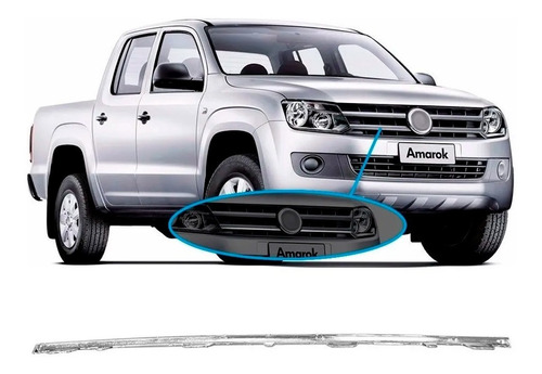 Friso Da Grade Amarok Cromado 2010 2011 2012 2013 2014