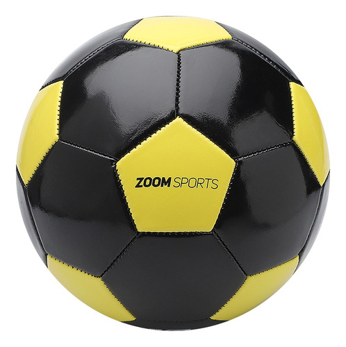 Balon De Futbol Negro Amarillo Zoom Sports # 5