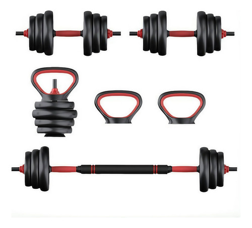 Kit Halteres Ajustáveis 40kg Barra Kettlebell Base Flexões