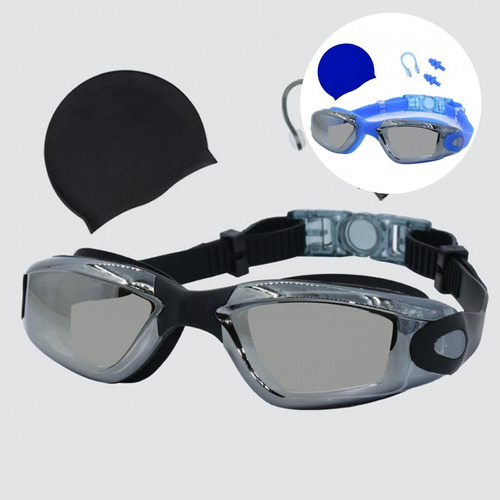 Gafas De Natación Uni, Gorro, Tapones Para Las Orejas, Con C