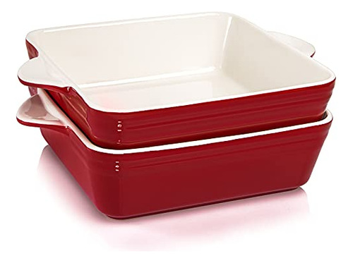 Plato Para Hornear De Porcelana Avla, 2 Unidades, Cuadrado,