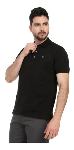 Camiseta Tipo Polo Negra Lec Lee