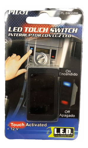 Interruptor Pilot Touch Led Switch 12v Universal P/ Adaptar