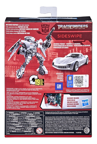 Boneco De Ação Transformers Studio Series 78 Sideswipe 11cm