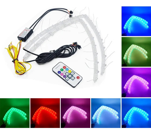 Tiras Diamante Led Secuencial Rgb Arcoíris 60cm Universal