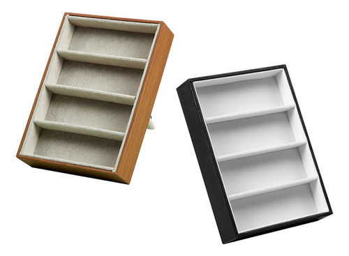 Portavasos De Madera Contenedor 4 Rejilla Joyería Reloj