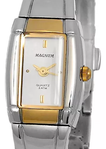 Relógio Magnum Feminino Ref: Ma28752t Clássico Mini Prateado Prata