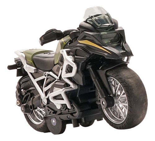 Motocicleta De Juguete Verde Para Niños, Modelo A Escala 1:1