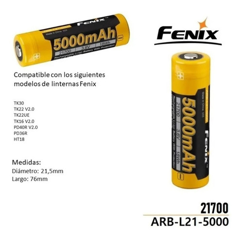Imagen 3 de 10 de Cargador Efest Mega Usb 21700 + Fenix 5000mah X2 Unidades