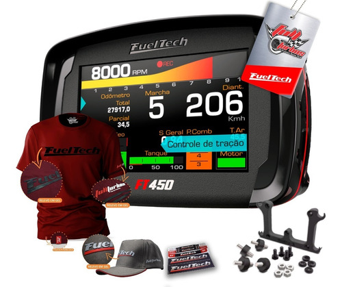Fueltech Ft450 S/ Chic + Mega Brinde Camiseta Bordo Gel Bc
