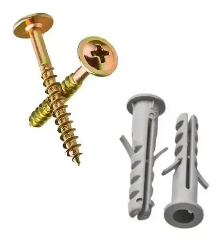 Parafuso Chipboard Flangeado 4,5x45 +bucha 6mm Anel (50pçs)