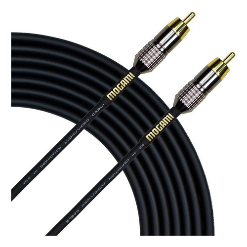 Cabo De Conexão Monocromático Mogami Gold Rca-12, Plugues Ma