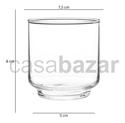 Imagen 3 de 7 de Vaso Bajo Alegro Jerico Cristar Vidrio Jugo 282ml X36 Unids.