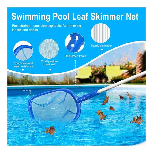Ph Colador For Skimmer De Piscina, Con Varillas Telescópicas