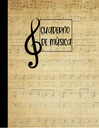 Libro : Cuaderno De Musica Cuaderno Pentagramado Para...