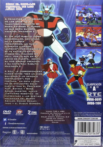 Mazinger Z La Serie Completa En 10 Discos Dvd Ed Latina