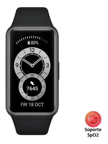 Imagen 5 de 8 de Huawei Series 6 Band 6 Sport 1.47" caja de polímero dark gray, malla graphite black de silicona FRA-B19