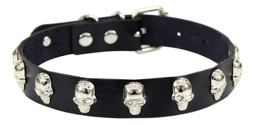 Gargantilla De Calavera Gangel, Collar De Cuero Suave, Colla