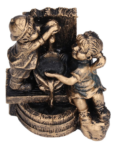 Pwshymi Niño Niña Jugando Estatua De Agua Fuentes De Escultu