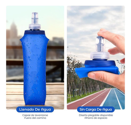 2 Botellas De Agua Blandas, Soft Flask Plegable 250ml