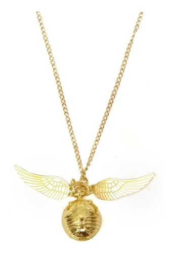 Imagen 2 de 3 de Harry Potter Quidditch Snitch Dorada Reloj Cadena Cosplay