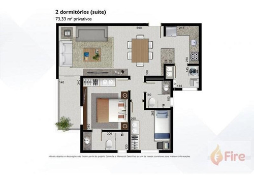 Imagem 12 de 13 de Apartamento Para Venda Em Curitiba, Cristo Rei, 2 Dormitórios, 1 Suíte, 2 Banheiros, 1 Vaga - F000233_2-647097