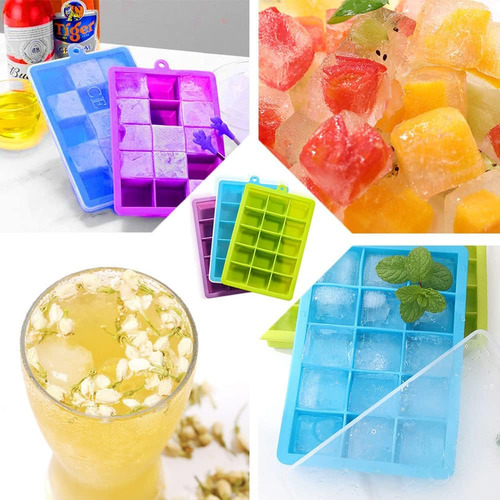 Moldes For Cubitos De Hielo: Paquete De 3 Bandejas De