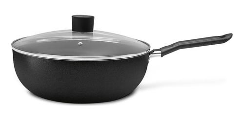 Wok Con Tapa Brinox Linea Ebony 28 Cm 4,10 L