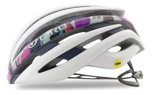 Casco Ciclismo Mujer Giro Ember Mips Color Blanco/floral Talle M 55cm-59cm