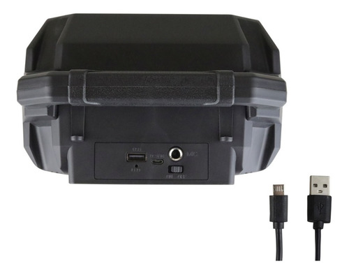 Bocina Amplificada 6 Pulgadas Bluetooth Usb Led Recargable