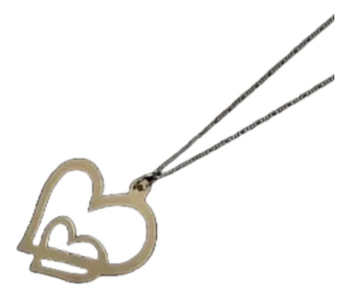 Corazon Liso Con Cadena En Chapa De Oro 14k +envio