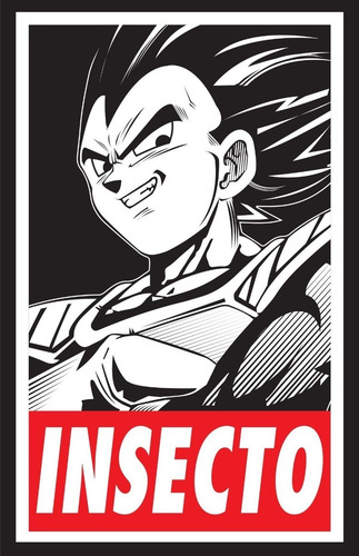 Carteles Chapa Dragon Ball Vegeta Blue 15x20 Animé Manga