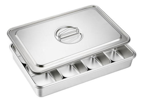 Plato De Frotamiento, Chafer De Comida, 8 Compartimentos