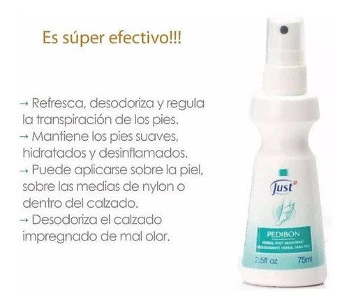 Desodorante Just Pedibon Spray - mL a $1054