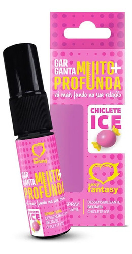 Gel Anestésico Oral Garganta Mais Profunda Spray 15ml Sabor Chiclete