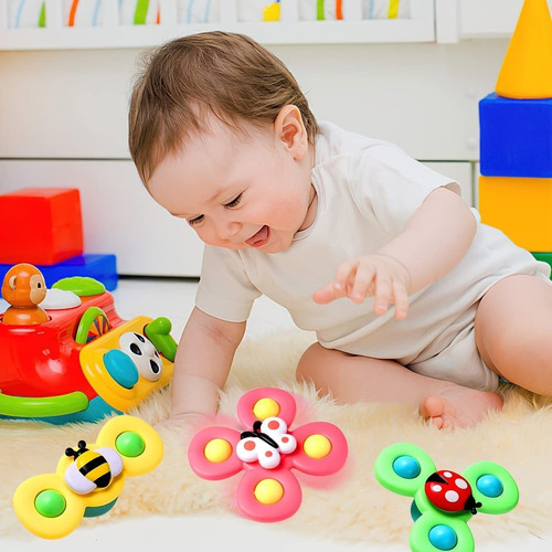 Brinquedo Giratório Com Ventosa 3 Peças De Brinquedos Sensor Cor Unit
