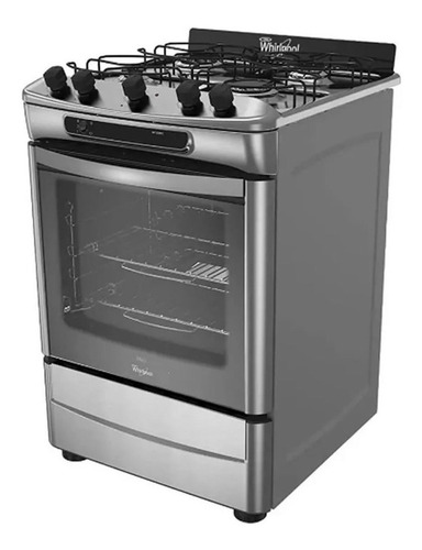 Cocina Whirlpool WF360XG 4 multigas acero inoxidable 220V puerta visor 71.1L