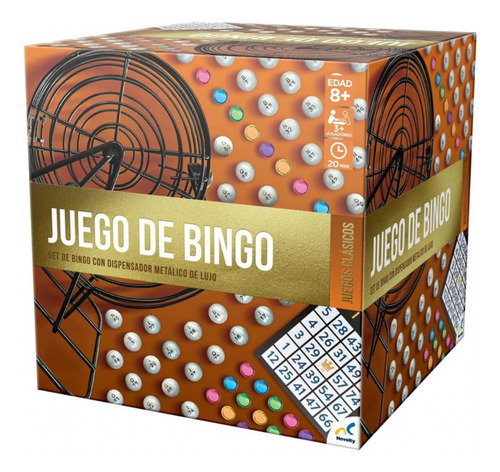 Novelty Corp Juegos Tradicionales Bingo Con Esfera Metálica