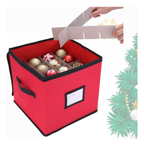 Caja Organizadora Para Guardar Adornos Navideños, Color