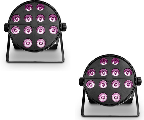 Par Cañones Led Full Color 12x10 Rgb+uv Auto Sound Dmx Alien