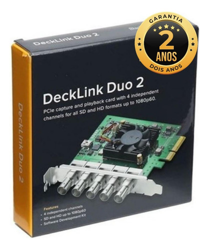 Blackmagic Decklink Duo 2 - Garantia 2 Anos - Pronta Entrega