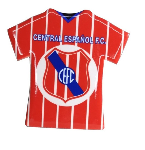 Imán De Central Español Fútbol Club En Forma De Camiseta 