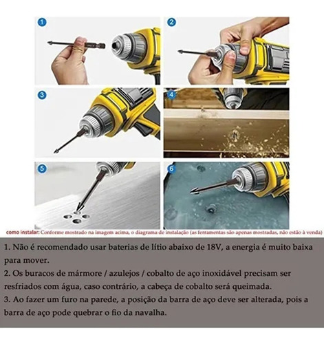 Para . Broca 7pcs Indestrutível Universal Fura Tudi