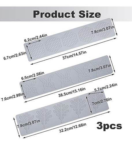 Molde Para Fondant Para Tartas, 3 Piezas, Forma De Panal De