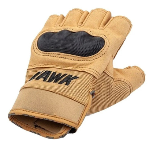 Guantes Moto Dedos Cortos Hawk Army Camel Proteccion