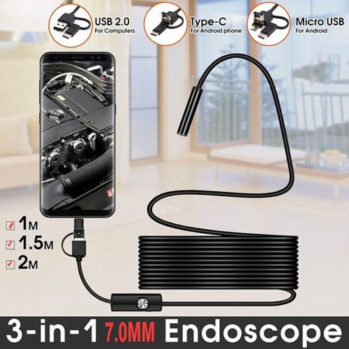 Xing De Cable Flexible Para Endoscopio 3 En 1 2m