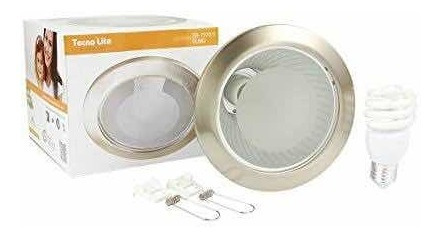 Imagen 6 de 8 de Spot Empotrable E26 E27 Para Foco Led Jdr Par20 Y 30 Yd-1500/s Incluye Foco Espiral Ahorrador Gratis 15w Luz Fria 6500k