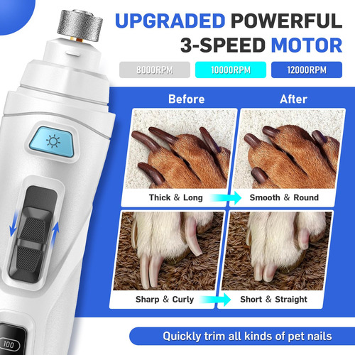 Molinillo De Uñas Para Perros Cadols Super Quiet, 3 Ruedas A